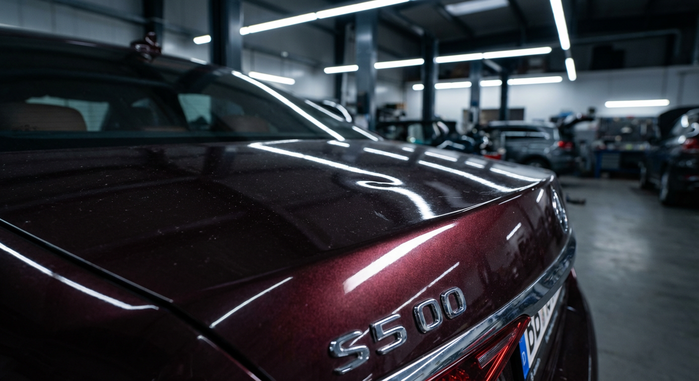 Dent Repair — Trunk Lid — before repair