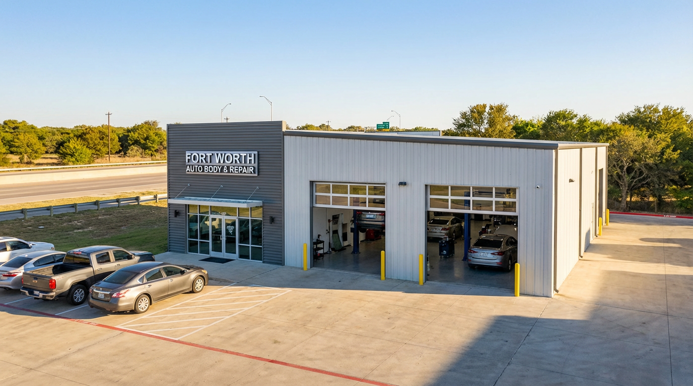 Moe's Customs building exterior in Fort Worth, Texas